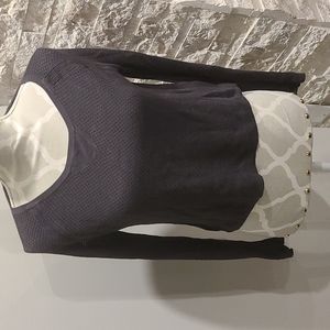 Rag & Bone Knit grey crewneck sweater with laser cut outs